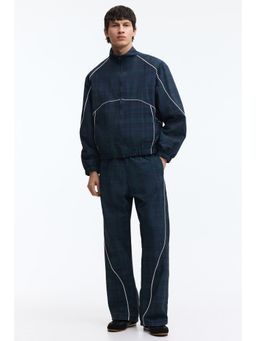 H&M - Men Blue Relaxed Fit Nylon Track Pants