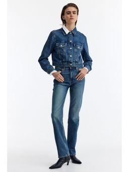 H&M - Women Blue Slim Straight High Waist Jeans