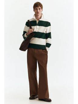 H&M - Men Brown Loose Fit Tailored Trousers