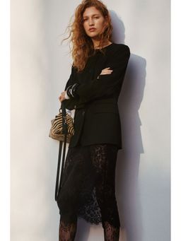 H&M - Women Black Lace Pencil Skirt