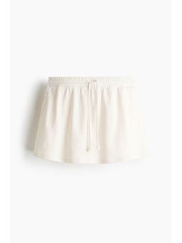 H&M - Women White Pleat-Detail Sweatshirt Skort