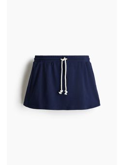 H&M - Women Blue Pleat-Detail Sweatshirt Skort