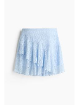 H&M - Women Blue Flounced Lace Skirt
