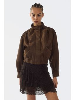 H&M - Women Brown Flounced Lace Skirt