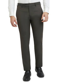 Park Avenue - Men Brown Solid Formal Trouser