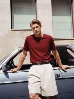 RIGO - Men Maroon Solid Round Neck Regular Fit Half Sleeve Cotton T-Shirt