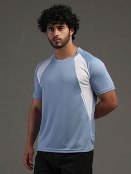 CHKOKKO - Blue Men's Regular Fit Sports Gym and Outdoor Activities T-Shirt