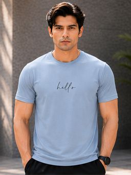 Dpassion - Blue Men's Quick Dry Sports Gym Workout Training T-Shirt