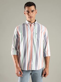 Tommy Hilfiger - Multi-Color Striped Relaxed Fit Cotton Shirt