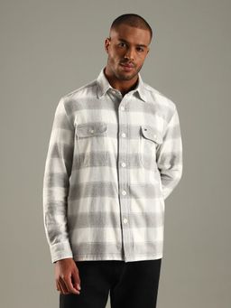 Tommy Hilfiger - White Checked Relaxed Fit Cotton Shirt