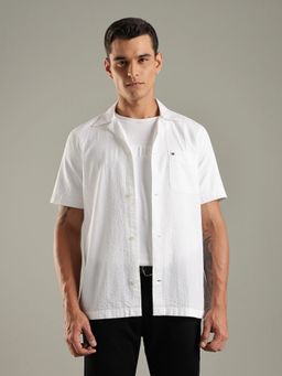 Tommy Hilfiger - White Striped Regular Fit Cotton Shirt