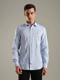 Tommy Hilfiger - Blue Regular Fit Linen Shirt