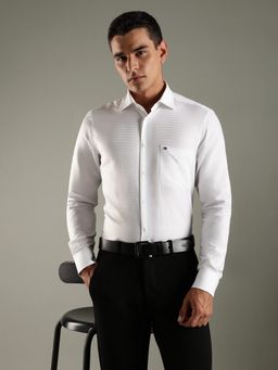 Tommy Hilfiger - White Striped Regular Fit Cotton Shirt