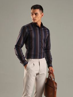 Tommy Hilfiger - Multi-Color Striped Regular Fit Cotton Shirt