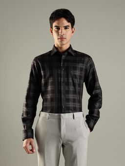 Tommy Hilfiger - Black Checked Regular Fit Cotton Shirt