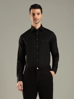 Tommy Hilfiger - Black Striped Regular Fit Cotton Shirt