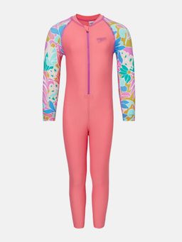 Speedo - Pink Printed V-Neck Swimsuit