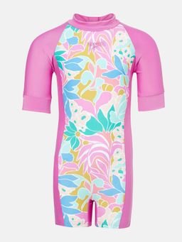 Speedo - Purple Printed High Neck Swimsuit