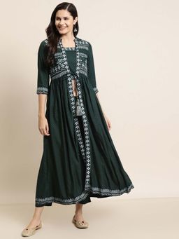 Juniper - Green Printed Kurta and Pant (Set of 2)