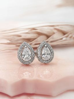 Silberry - 925 Sterling Silver Classic Kaira Pear Studs