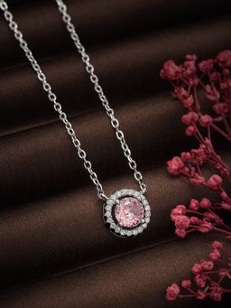 Silberry - 925 Sterling Silver Pink Pixie Necklace