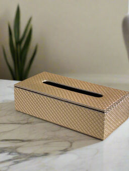Mason Home - Braided Gold Tissue Box