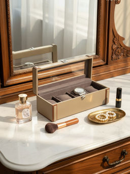 Mason Home - Naples Taupe Watch Box - 4 Slots