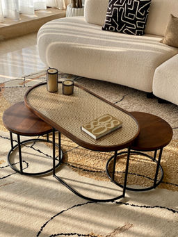 Mason Home - Kovo Rattan Centre Table - Set Of 3