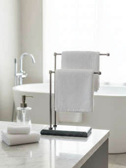 Mason Home - Melrose Hand Towel Stand - Black & Silver