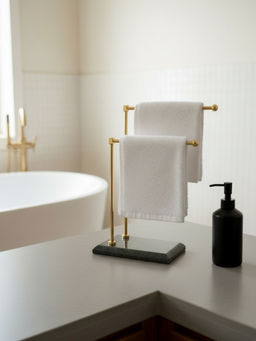 Mason Home - Melrose Hand Towel Stand - Black & Gold