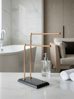 Mason Home - Melrose Hand Towel Stand - Black & Rose Gold