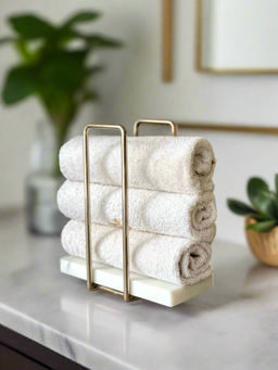 Mason Home - Imperial Napkin and Towel Holder - White & Silver