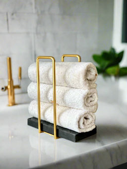 Mason Home - Imperial Napkin and Towel Holder - Black & Gold
