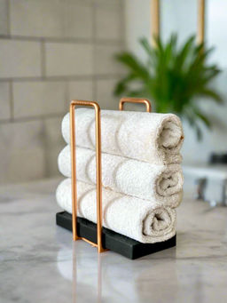 Mason Home - Imperial Napkin and Towel Holder - Black & Rose Gold