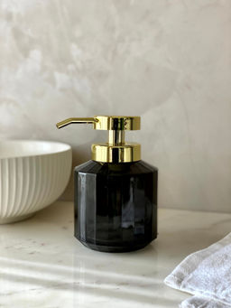 Mason Home - Chalice Glass Bathroom Dispenser - Black