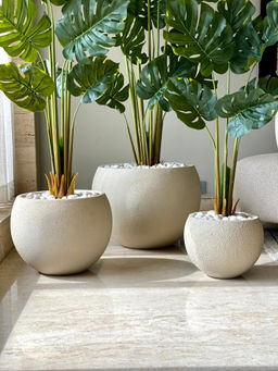 Mason Home - Lithos Planters - Beige
