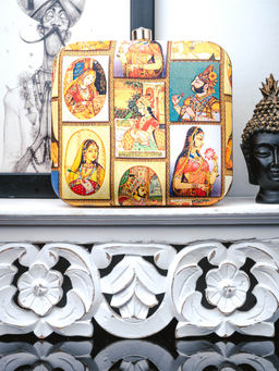 NR by Nidhi Rathi - Printed Multicolor Clutch