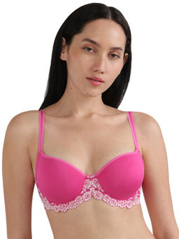 Wacoal - Embrace Lace Contour Everyday Wear Medium Coverage T-Shirt Bra-Dark Pink