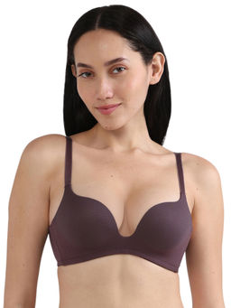 Wacoal - Womens Dreamy Curve Padded Non-Wired Everyday Wear Push-Up Bra-Wine