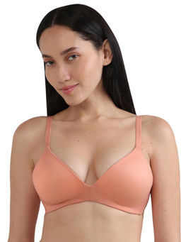 Wacoal - How Perfect Padded Non-Wired Medium Coverage Seamless T-Shirt Bra-Peach