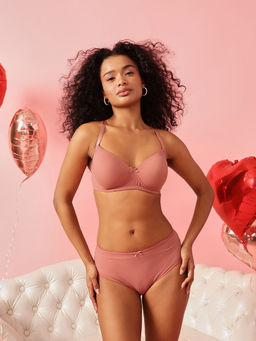 Chelvet - Women Padded Non-Wired Pink T-Shirt Bra