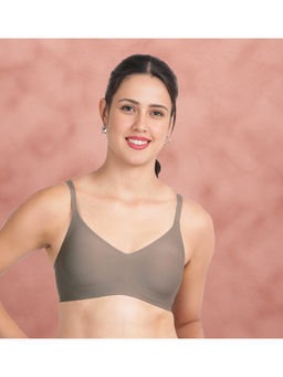 Shyaway - Grey Brown Removable Padding T-Shirt Bra