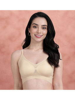 Shyaway - Pale Beige Wide Side Coverage Padded T-Shirt Bra