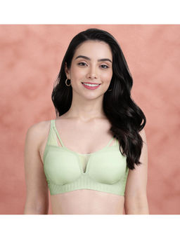 Shyaway - Light Green Plunge Neckline Padded T-Shirt Bra