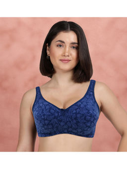 Shyaway - Susie Estate Blue High Support Seamed Everyday Non Padded T-Shirt Bra