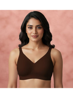 Shyaway - Soil Brown Padded Wire free Firm Support T-Shirt Bra