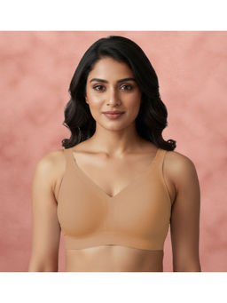 Shyaway - Tan Skin Padded Wire free Firm Support T-Shirt Bra