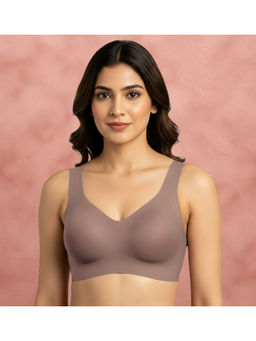 Shyaway - Sphinx Grey Removable Padding Honeycomb Structure Back T-Shirt Bra