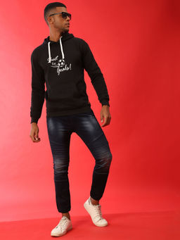 Campus Sutra - Men Printed Full Sleeve Stylish Casual Hooded Sweatshirts