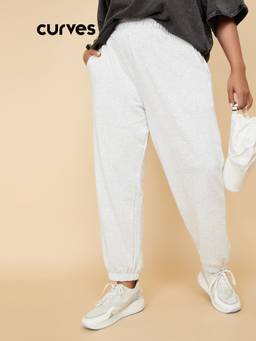 max - Women Solid Athleisure Grey Jogger
